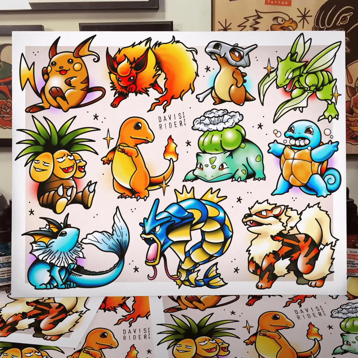 Base Set Vol. 2 Tattoo Flash Art Print