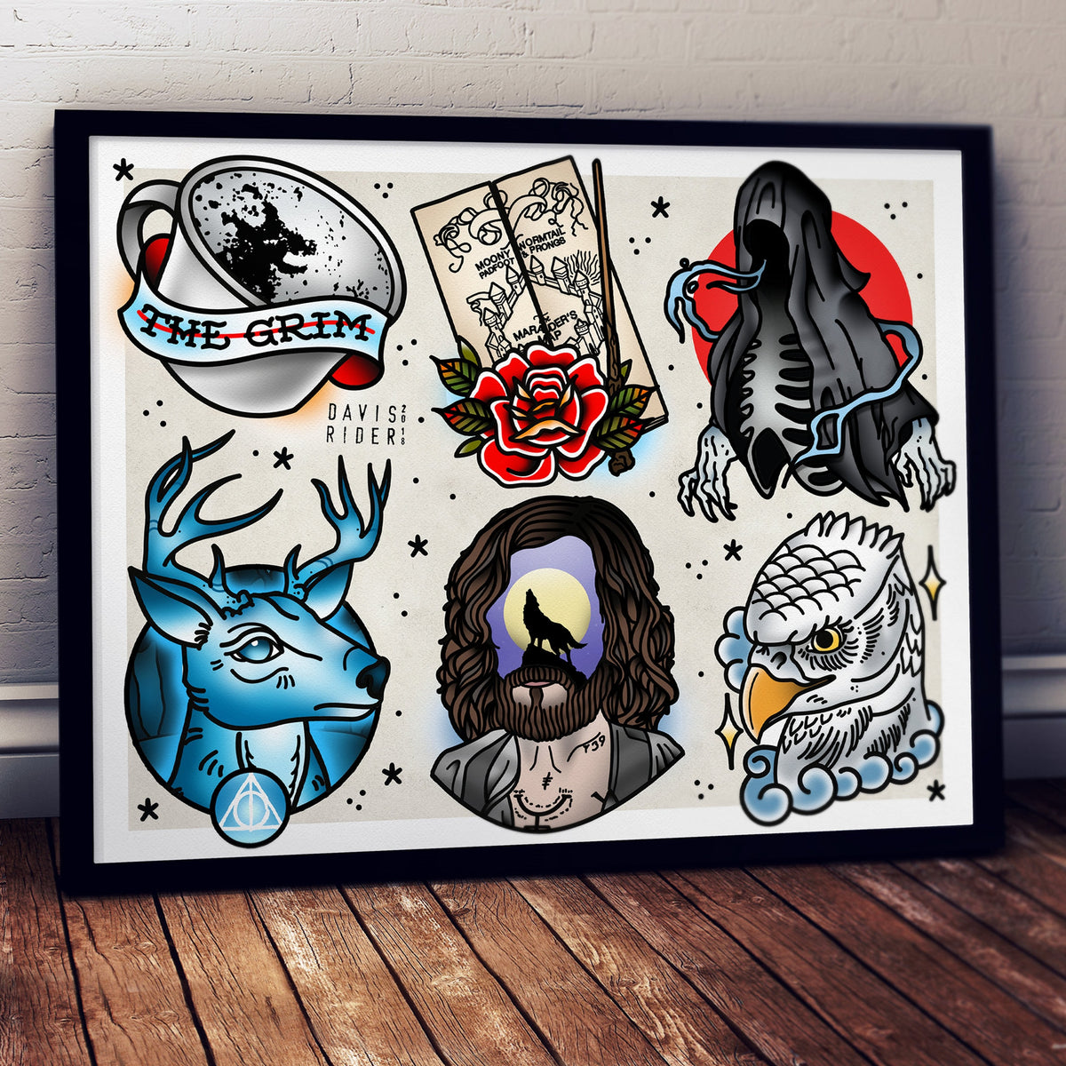 Prisoner Tattoo Flash Art Print – DavisRiderPrints